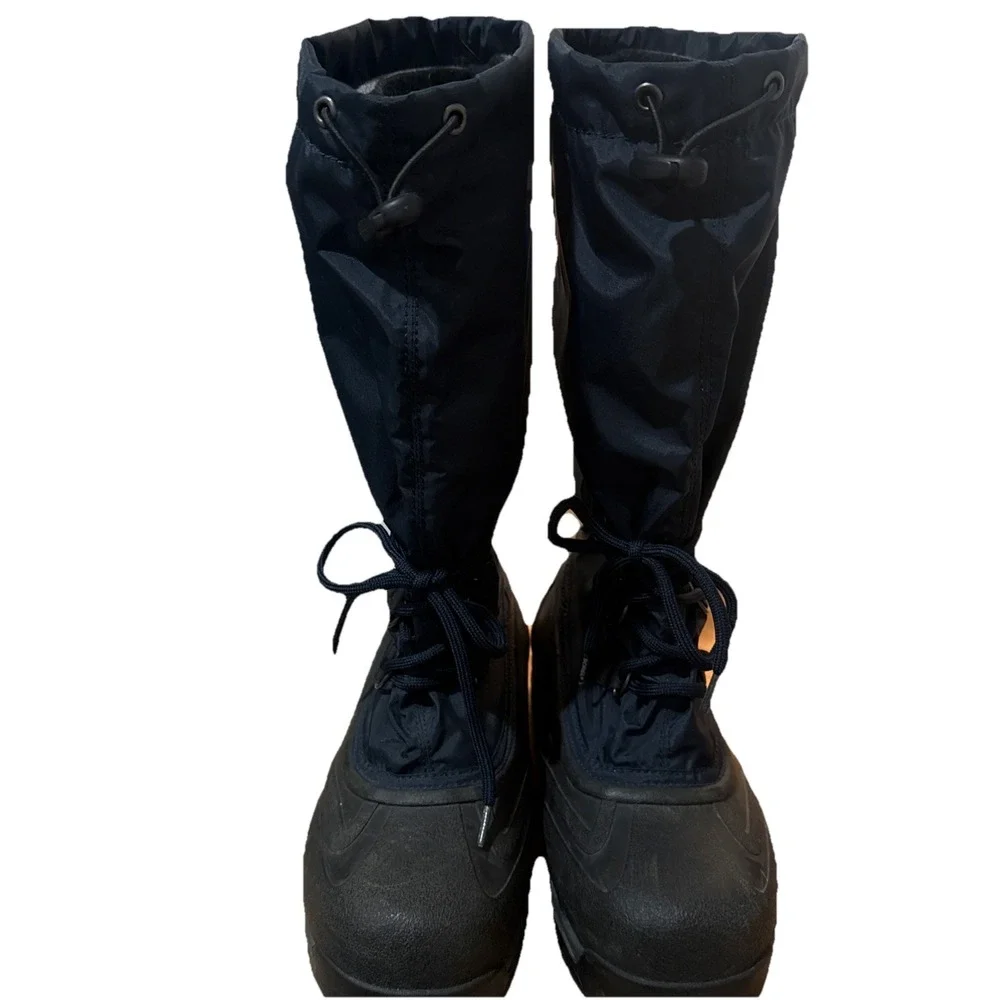 Sorel Women's Snowlion Winter Boots In Navy Blue And Black Size 8 Snowgear